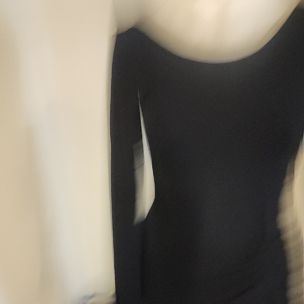 Free People Black Love And Be Loved  Dress with Bell Sleeves and Slit Size Xl - Picture 6 of 7